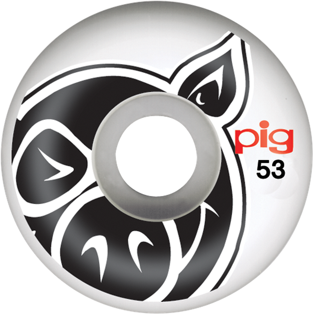 Pig Head Natural 53mm - Pig 55mm Skateboard Wheels (998x1000), Png Download