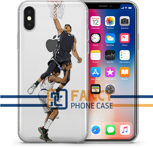 Greek Dunk Basketball Iphone Case - Tech21 Pure Clear Bulletshield Case For Iphone X - (500x500), Png Download