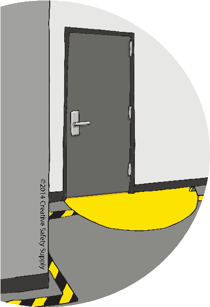 Floor Marking Tape Door Swing - Ring (500x628), Png Download