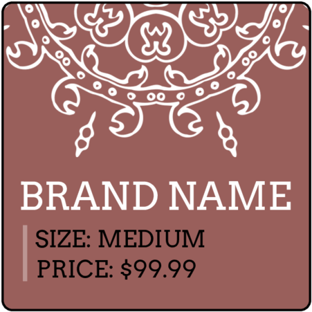 Square Geometric Price Tag Labels Pre-designed Label - Price Tag (500x500), Png Download