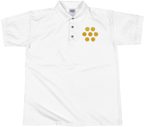 Dbz 7 Dragon Balls Embroidered Polo Shirt - Polo Shirt (480x480), Png Download