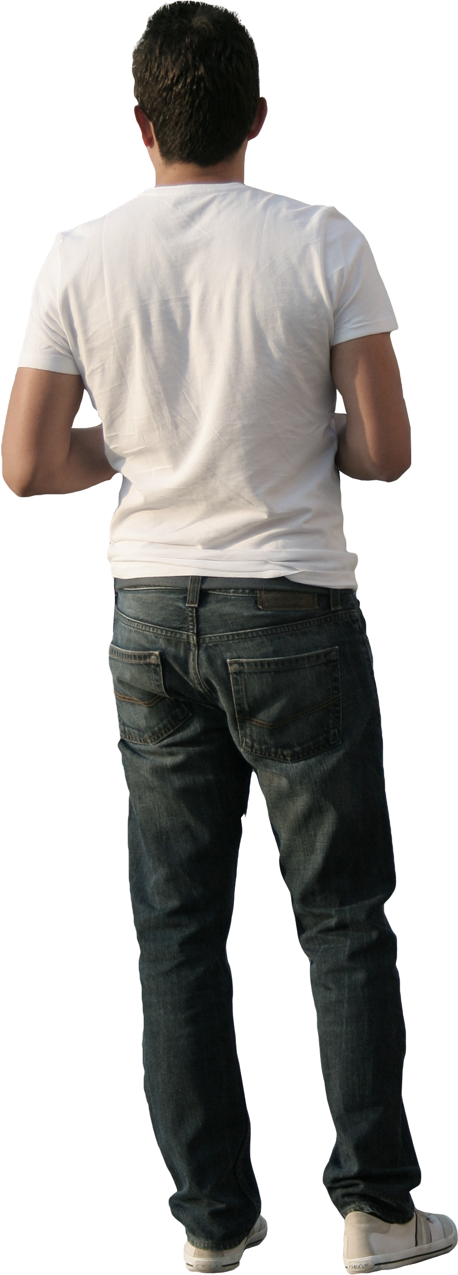 Man In White T-shirt 2 (1116x2860), Png Download