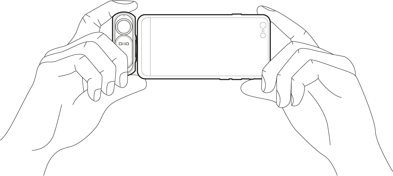 We Recommend Using Both Hands To Hold The Iphone Dxo - Tablet Computer (1267x569), Png Download