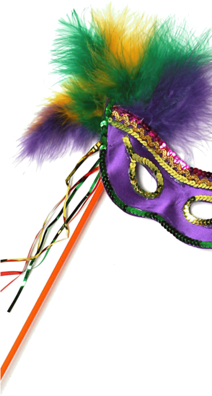 Mardigras Mask - New Orleans Mardi Gras Hats (430x860), Png Download