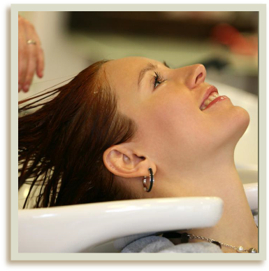 Hair Care - Applying Conditioner In Salon (426x400), Png Download