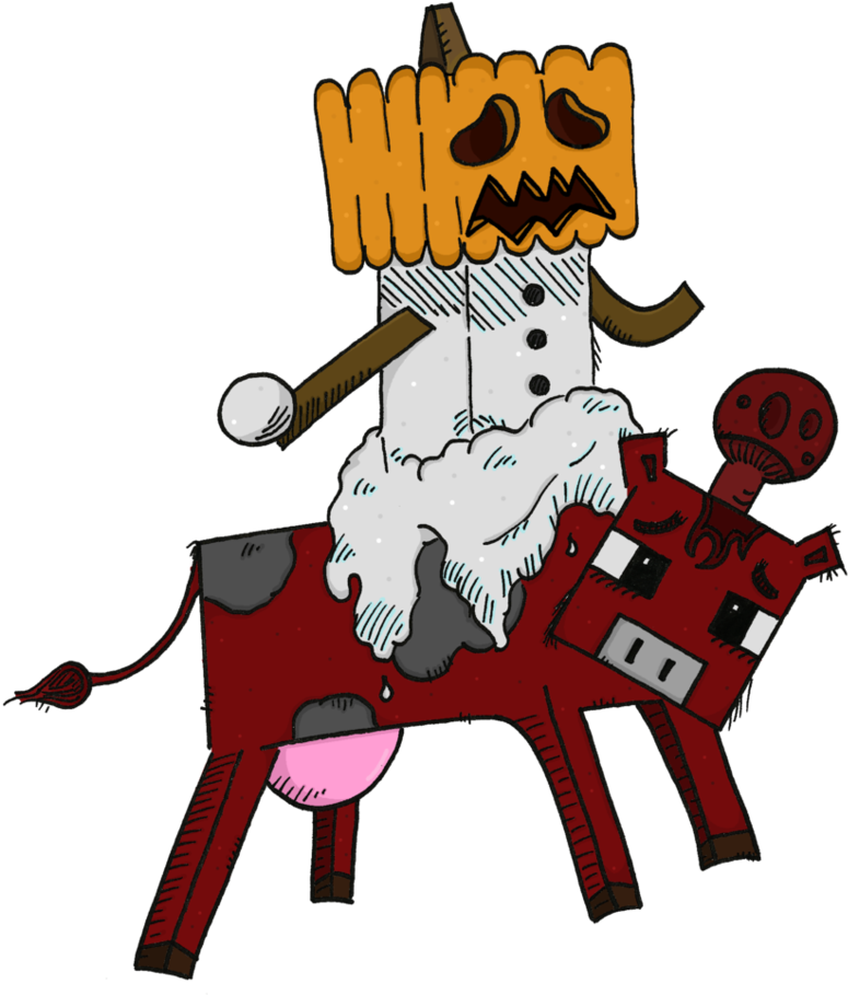 Snow Golem Mascot - Minecraft (849x941), Png Download