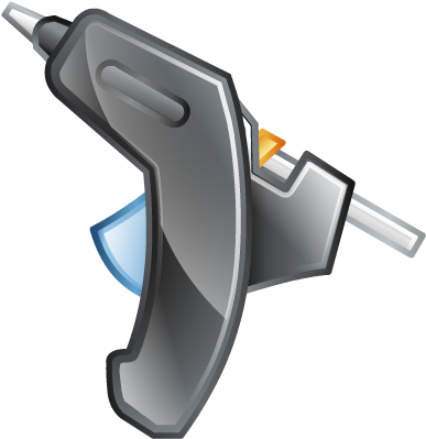 Glue Icon Image - Hot Glue Gun Cartoon (400x400), Png Download