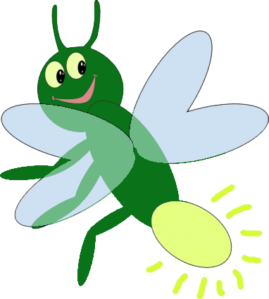 Insects Fireflies - Firefly Clipart (382x425), Png Download