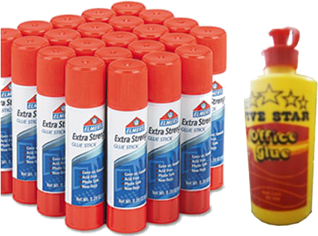 Office Glue - Plastic Bottle (500x420), Png Download