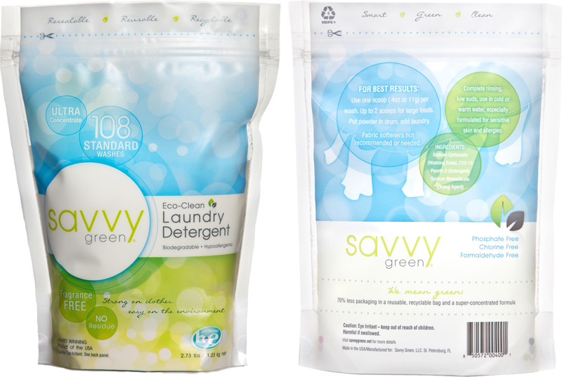Green Laundry Detergent - Savvy Green 108 Standard Wash Laundry Detergent, 2.73 (800x537), Png Download