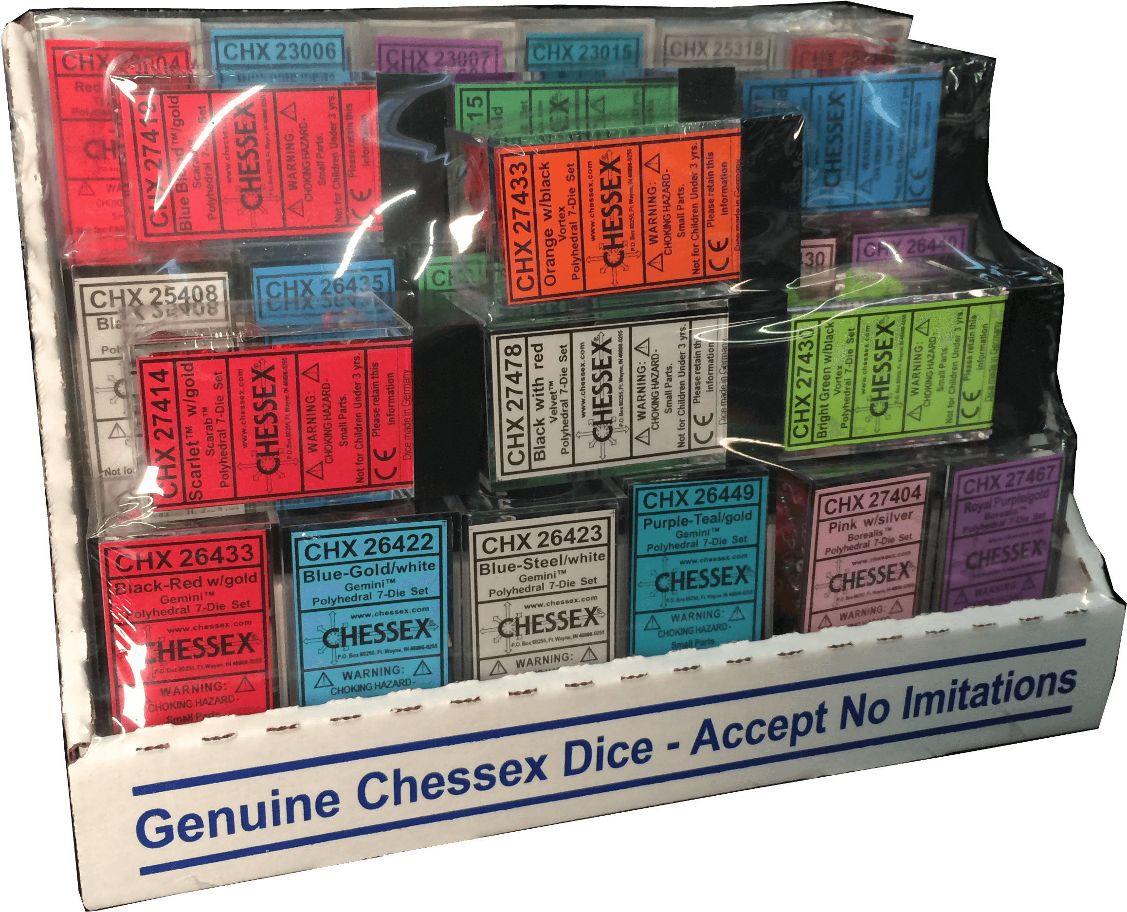Best Of Chessex Polyhedral 7 Die Sets Display - Polyhedral 7-die Festive Chessex Dice Set - Mosaic (2438x1954), Png Download