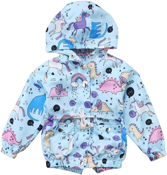 Sea Creatures Hooded Coat - Coat (600x600), Png Download