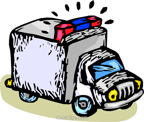 Police Paddy Wagon Royalty Free Vector Clip Art Illustration (480x407), Png Download