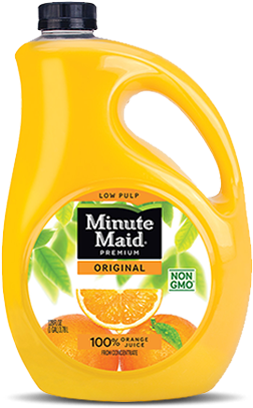 128 Fl Oz Bottle - Minute Maid Orange Juice (270x450), Png Download