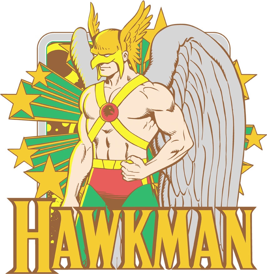 Dc Comics Hawkman Stars Youth T Shirt - Hawkman - Hawkman Stars T-shirt Size Xxxl (936x924), Png Download