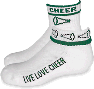 Perfect For Evergreen Shooting Stars - Cheer Socks (330x390), Png Download