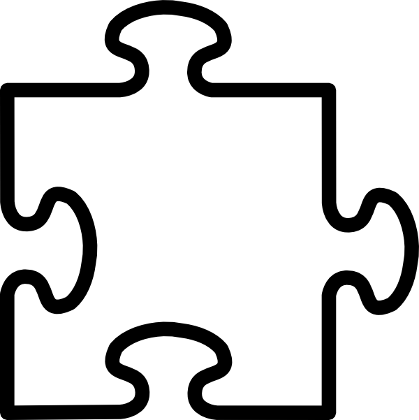 White Puzzle Piece - Puzzle Piece Template (600x601), Png Download