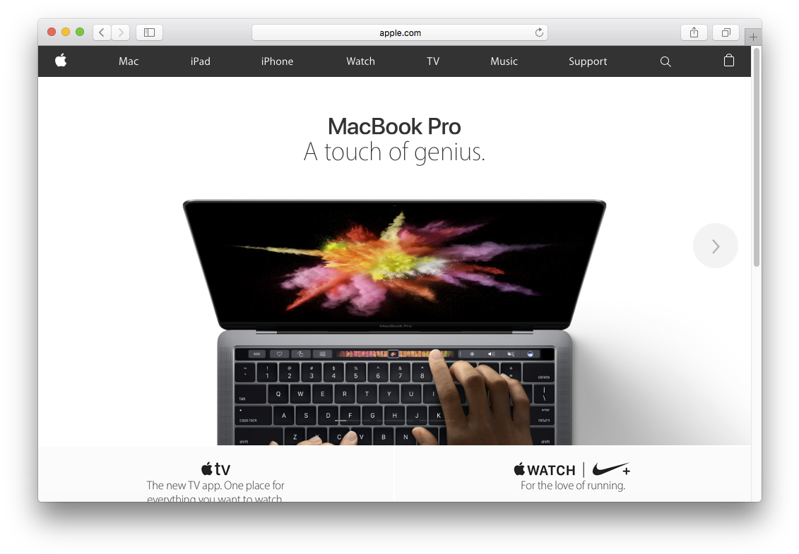 I Captured The Screen Of This Home Page And Produced - Macbook Pro Touch Bar Fingerprint (1136x796), Png Download