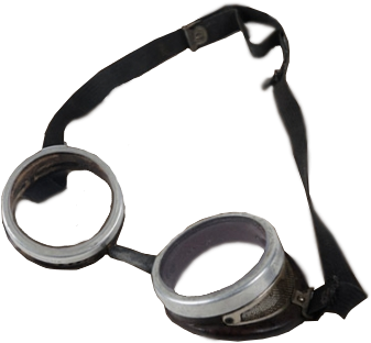 Orville Wright's Aviator Goggles - Wright Brothers Aviator Goggles (392x341), Png Download