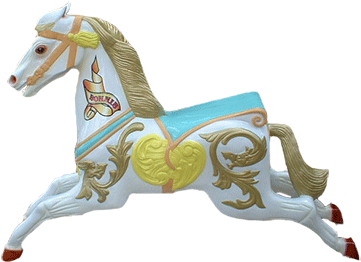 Painted Carousel Horse - Horse (467x350), Png Download