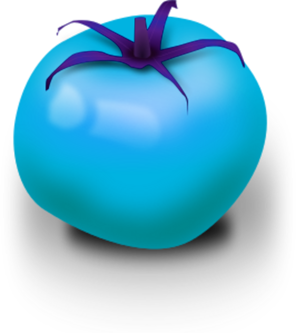 Fresh Tomato Vector Clip Art - Blue Tomato Png (600x674), Png Download