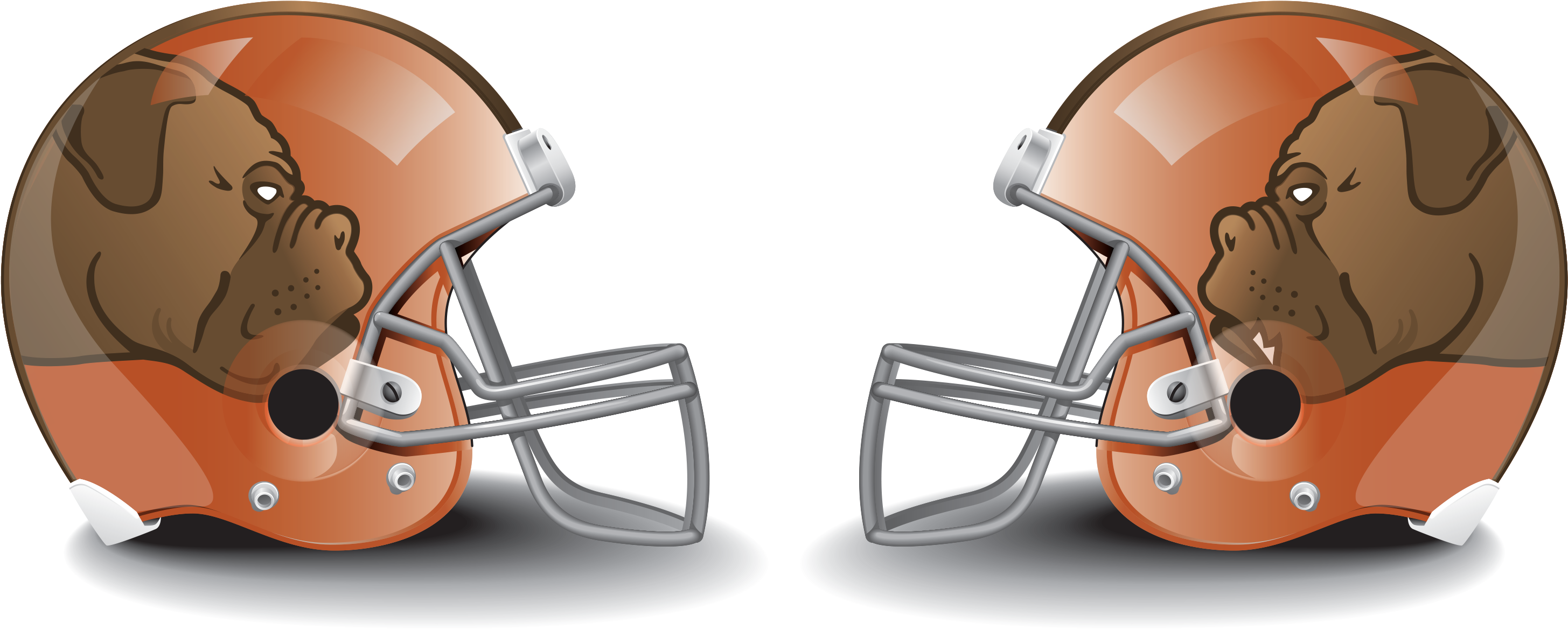 2-browns Helmet - Football Helmet (3300x1873), Png Download