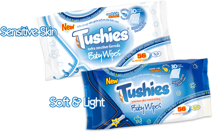 Tushies Baby Wipes - Baby Wipes (699x432), Png Download