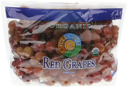 Organic Red Seedless Grapes - Red Seedless Grapes Bag (600x412), Png Download