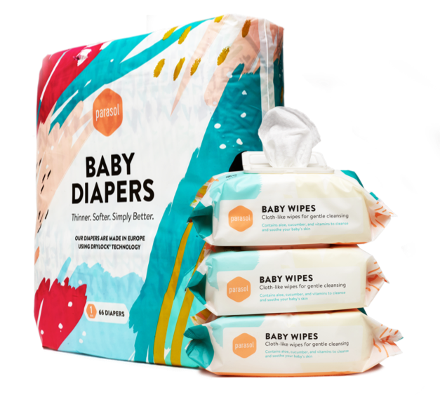 Diapers & Wipes Subscription - Baby Diapers & Wipes (626x576), Png Download