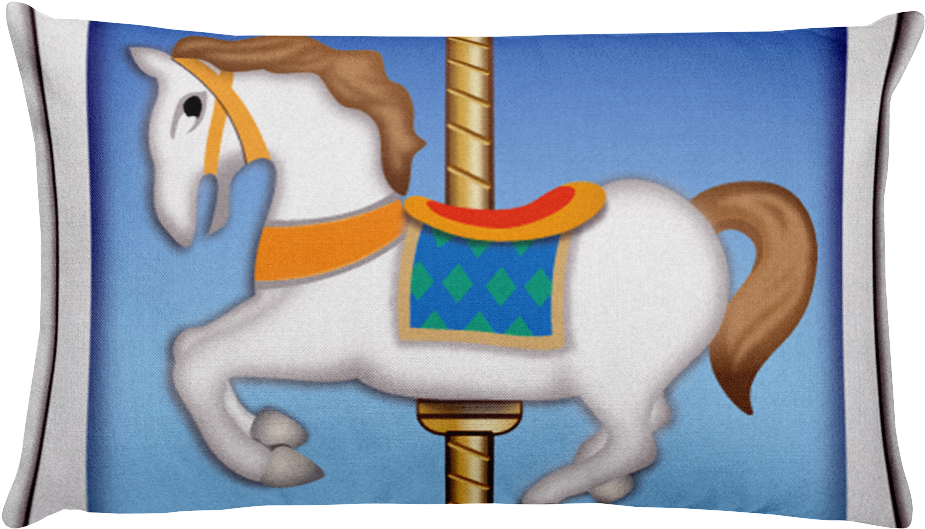 Emoji Bed Pillow - Horse (1000x1000), Png Download