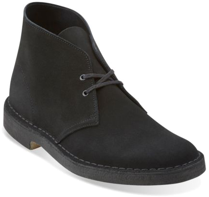 Desert Boot Black - Clarks Bushacre 2 Black Suede (500x500), Png Download