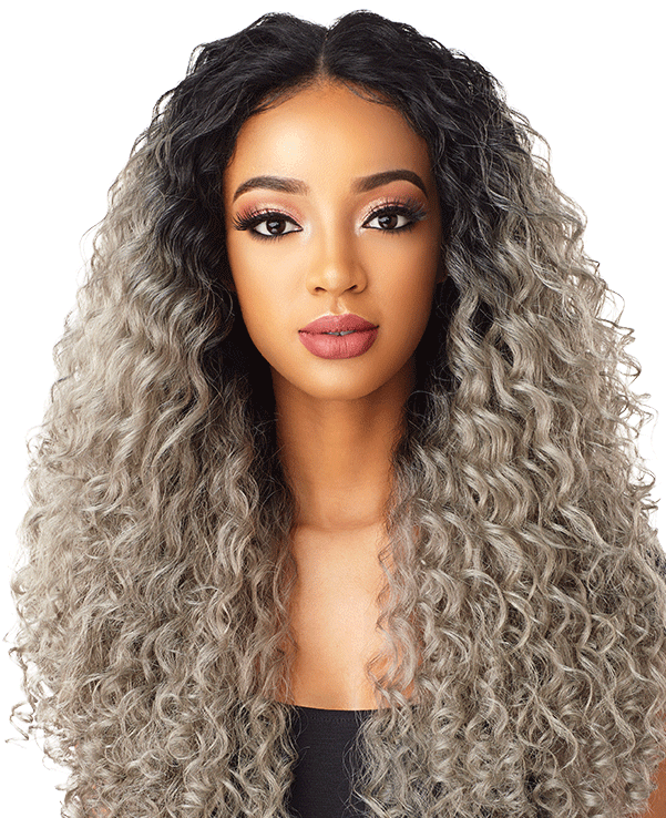 Vixen Deep Spiral 24 Main - Sensationnel Cloud9 4 Way Parting Swiss Lace Wig Vixen (600x750), Png Download
