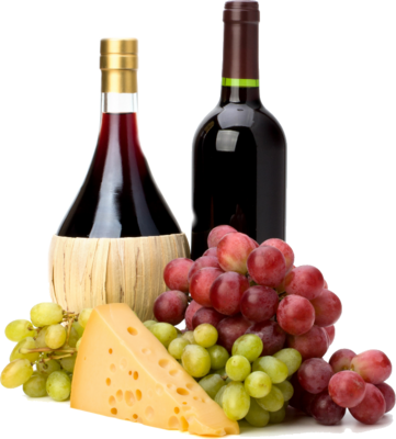 Red Wine Grapes Png - Wine & Cheese Png (361x400), Png Download