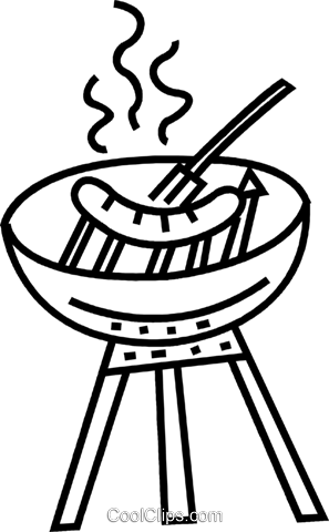 Grill Clipart - Bbq Sausage Sizzle Cartoon (297x480), Png Download