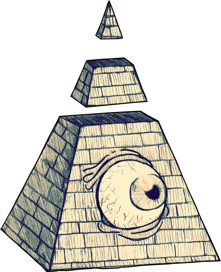 Jpg Freeuse Acropolis Drawing Stencil - Pyramid Drawing (715x882), Png Download