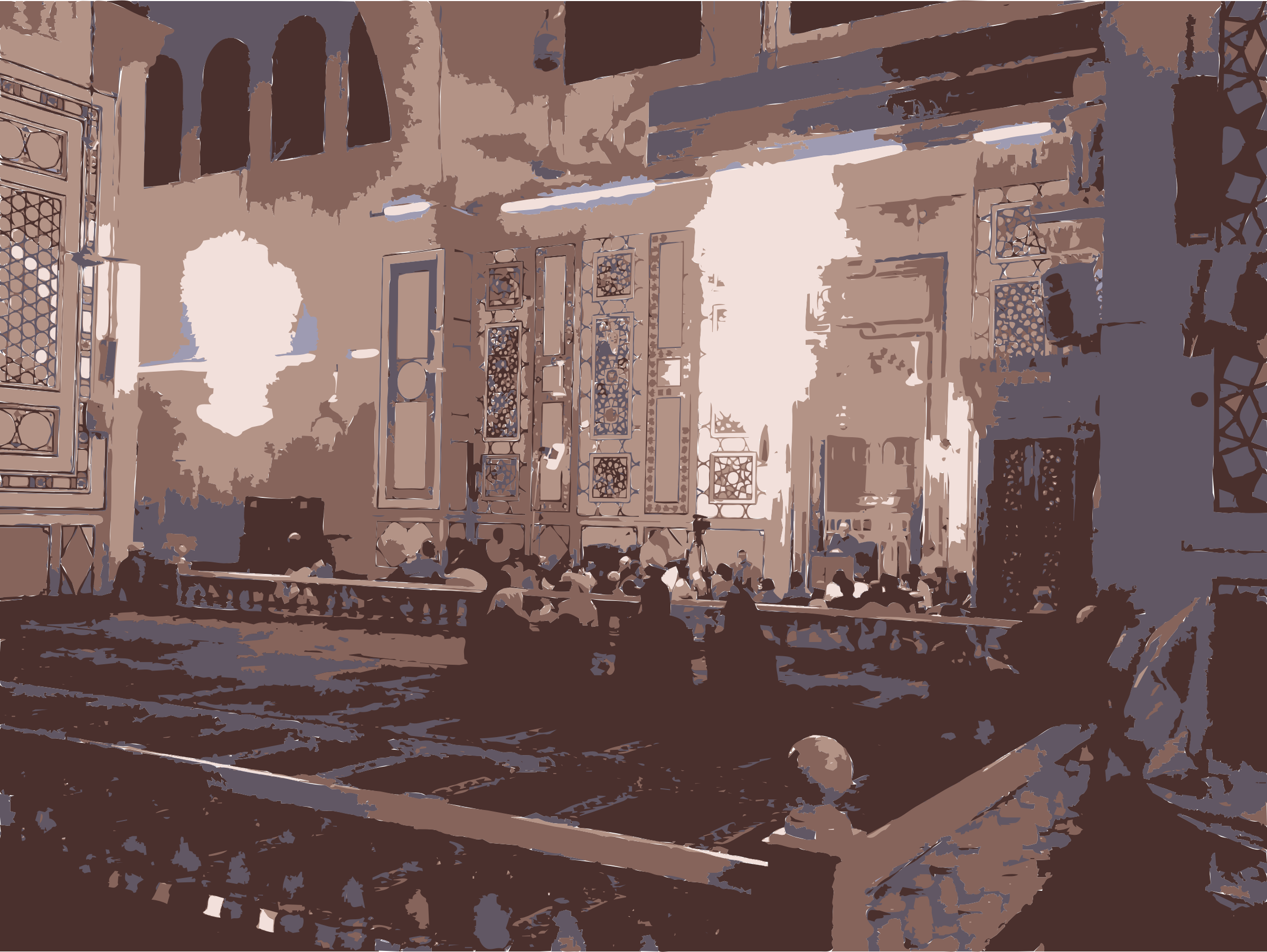 This Free Icons Png Design Of Mosque People Praying (2400x1803), Png Download