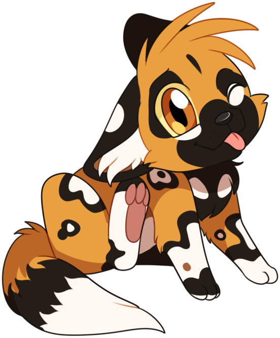 Popular Images - African Wild Dog Drawings Cartoon (552x666), Png Download