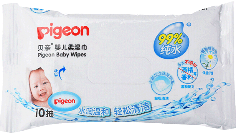 Pigeon Baby Wipes Baby Portable Wipes Newborn Wipes - Pigeon (800x800), Png Download