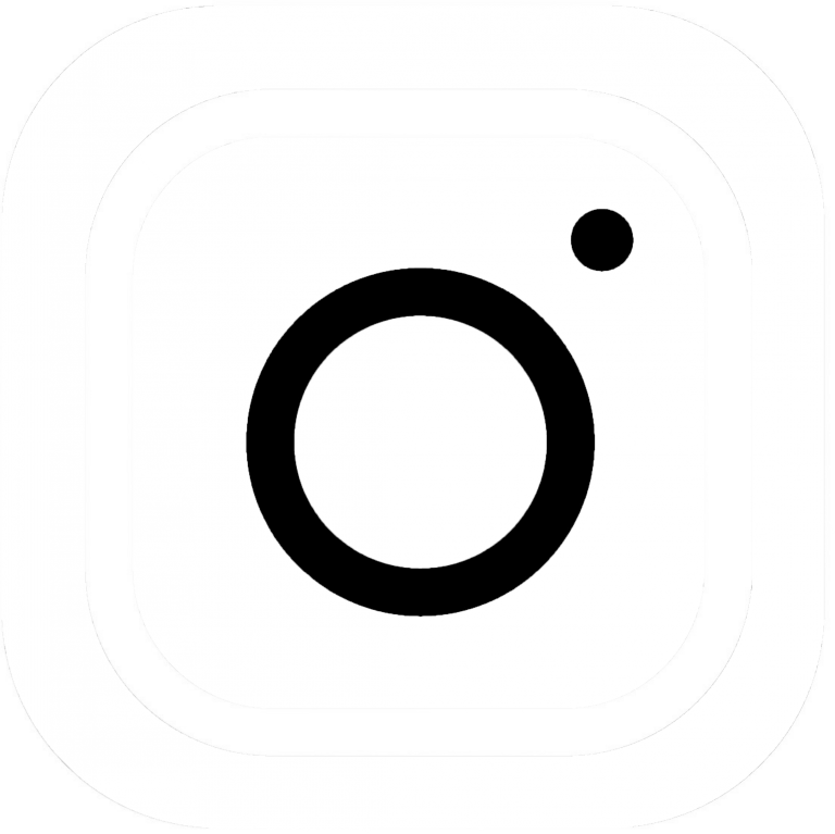 Instagram Icon Black And White - Insta Icon White (768x767), Png Download