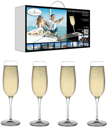 Ultra Clear Lead Free Crystal Wine Glasses - Royal Stabilis Attractive Magnetic Stainless Steel (500x500), Png Download