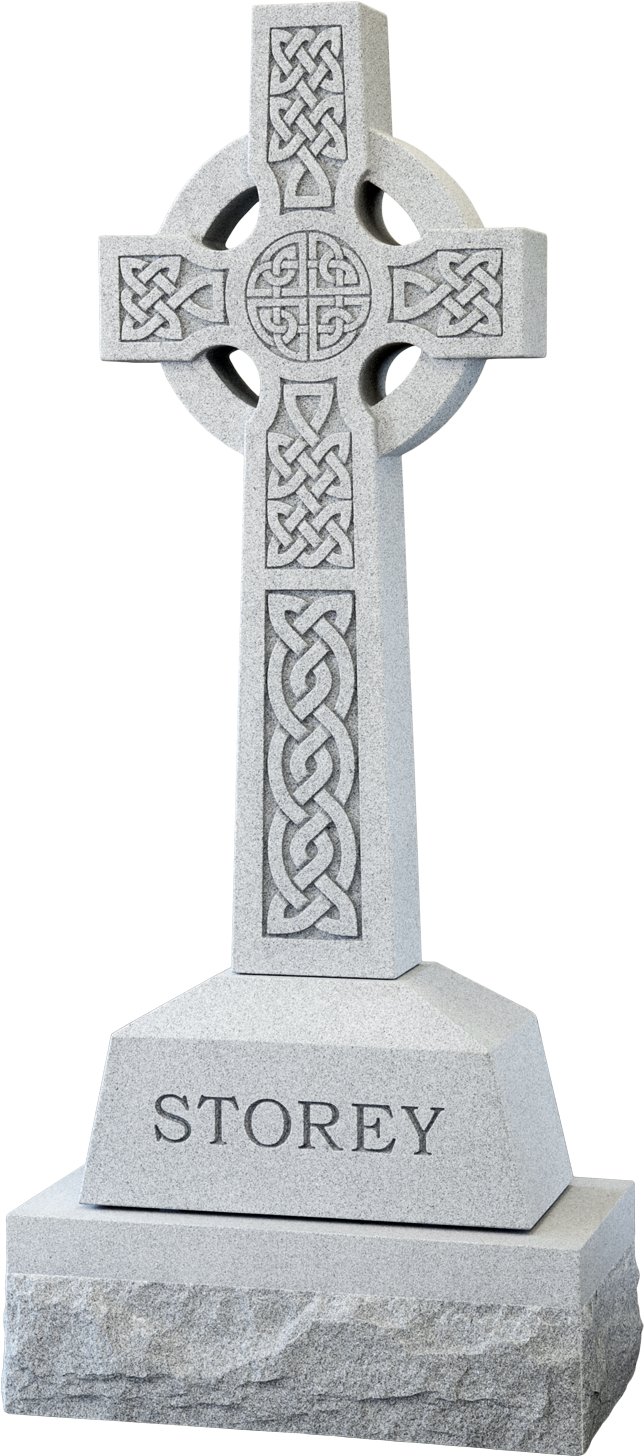Storey, Tom Cross - Celtic Cross Monument (683x1500), Png Download