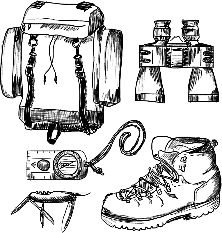 Hike Tours - Sketch (763x800), Png Download