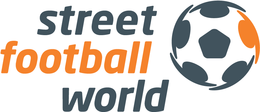 5bcdc3ae505a3 Sfw Logo Hq Gray Orange - Streetfootballworld Logo (829x380), Png Download