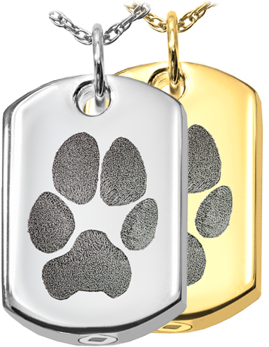 Transparent Library Ash Clipart Cat Cremation - Fingerprint Cremation Jewelry- Dog Tag (500x500), Png Download