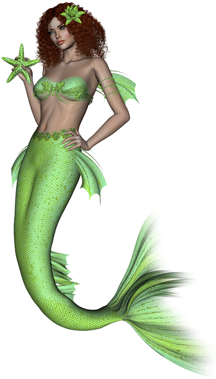 Mermaid Png - Mermaid Green (478x800), Png Download