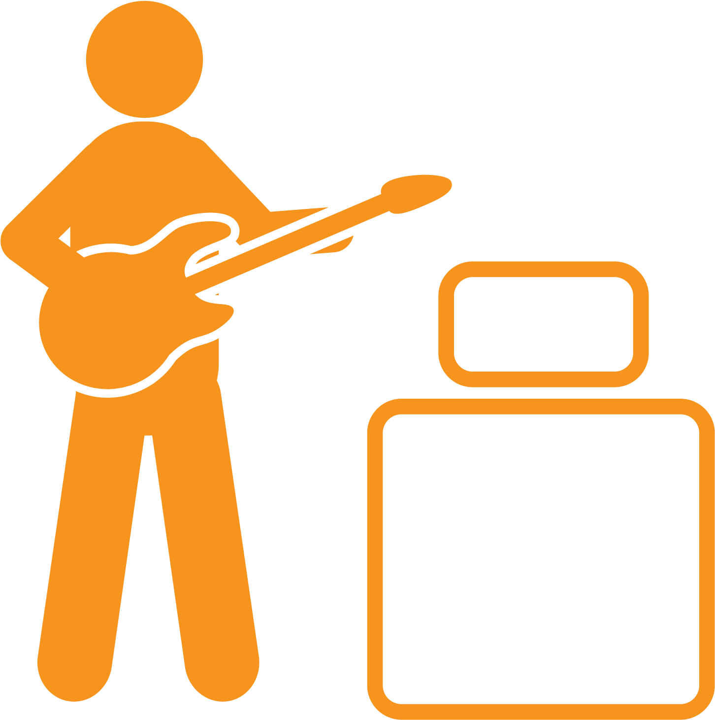 Orange Rock Guitar Intermediate Exam - Guitar (2083x2083), Png Download