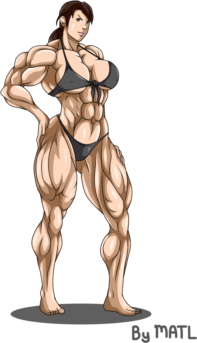 Quiet Muscle Growth - Lara Croft Muscle Growth (853x1280), Png Download