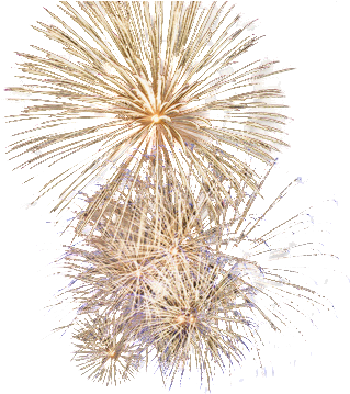 Feux D Artifice Or (363x402), Png Download