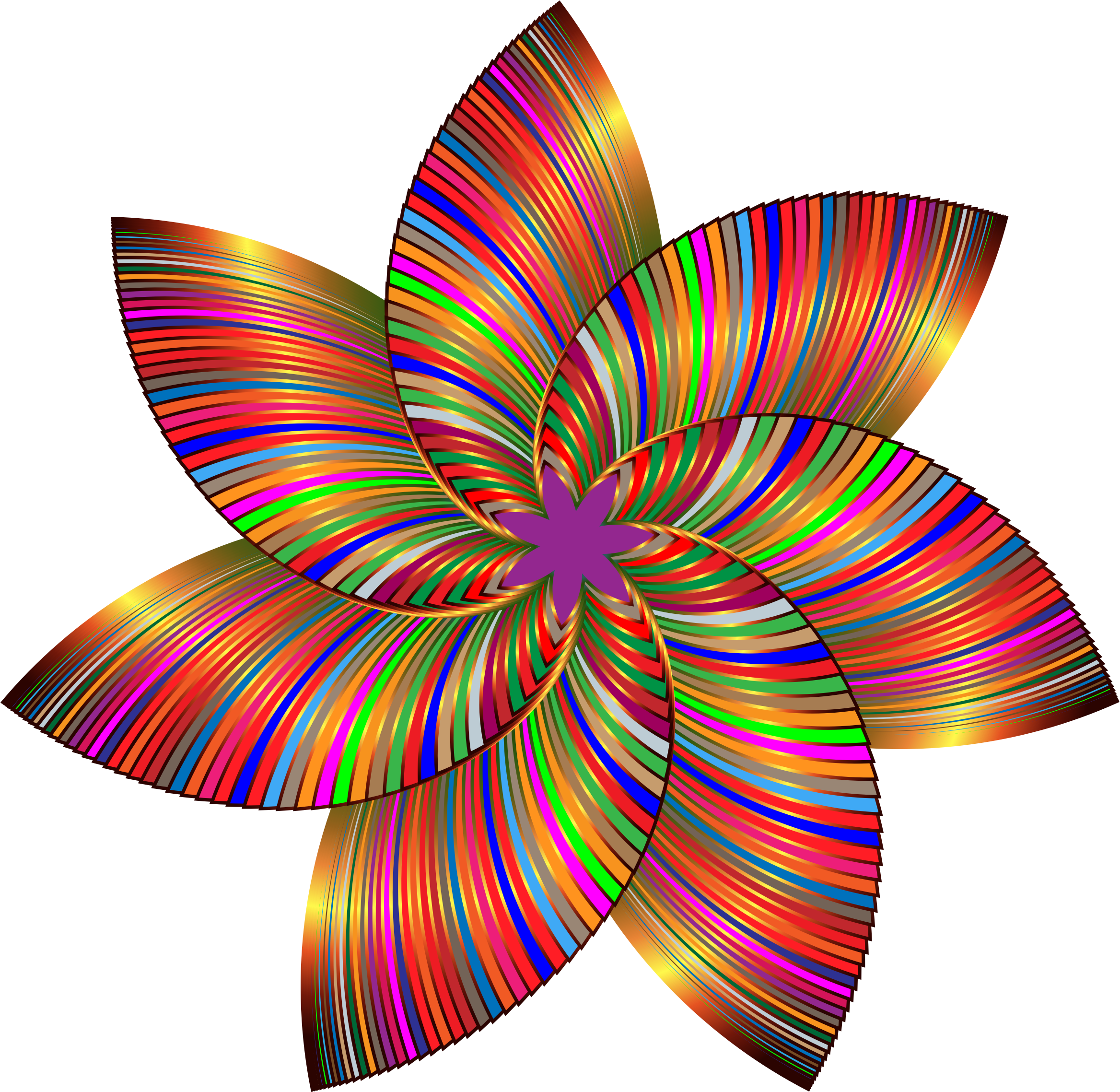 This Free Icons Png Design Of Colorful Flower Line (2336x2277), Png Download