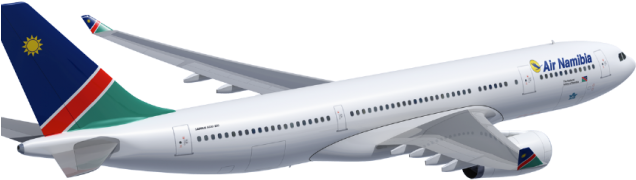New Airbus A330-200 - Air Namibia A330 200 (710x270), Png Download